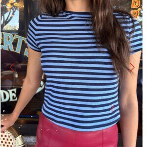 Jude Tee Lisa Says Gah -Oxford Stripe - XL only